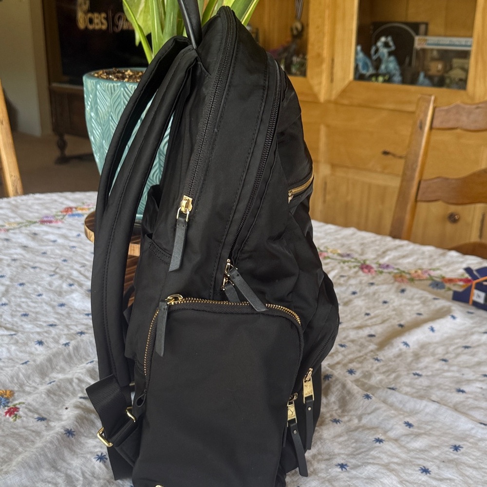 Tumi Black Backpack with Gold Hardware - Picture 5 of 15